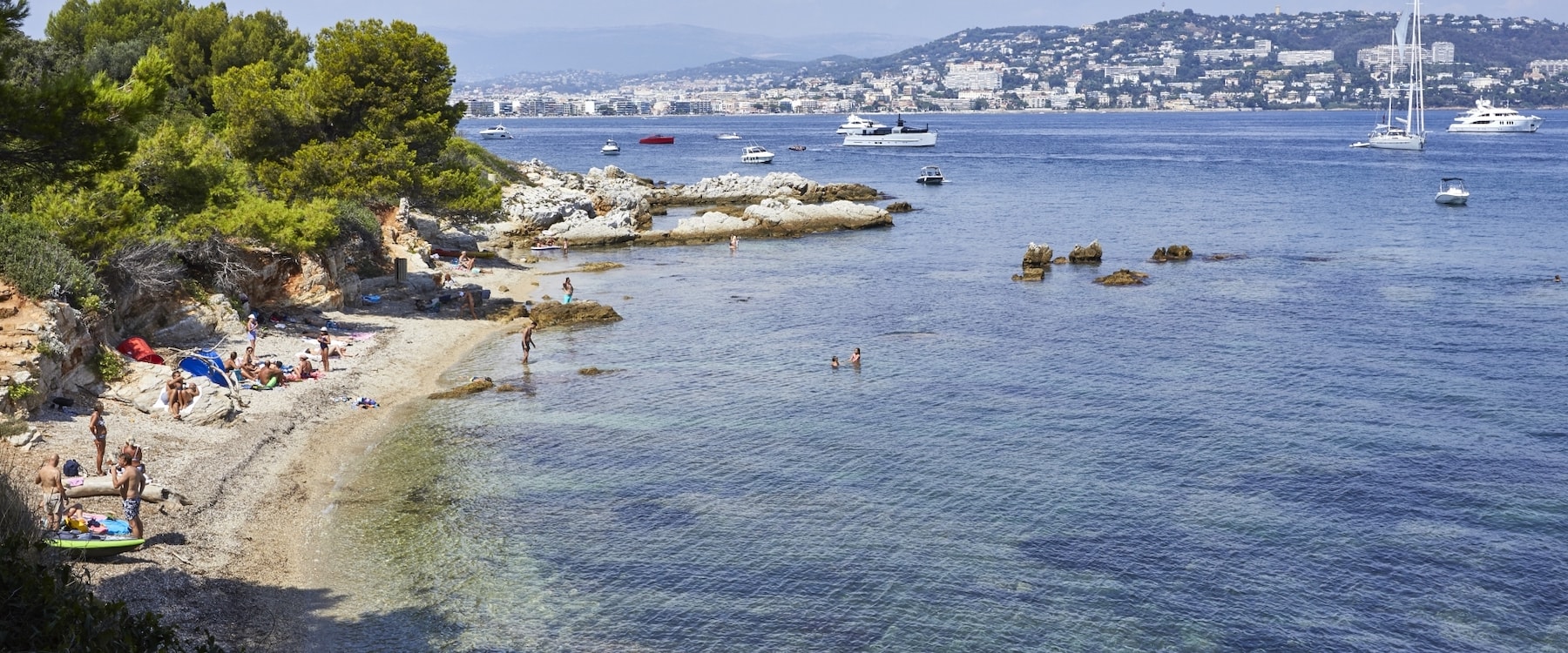 beach in the French Riviera in the Sainte-Marguerite Island